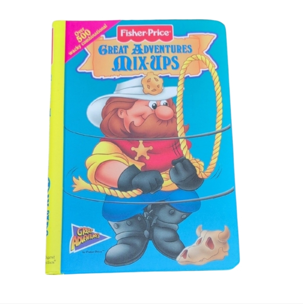 Vintage 1998 Fisher-Price Great Adventures Mix-Ups Board Book - Retro Kids